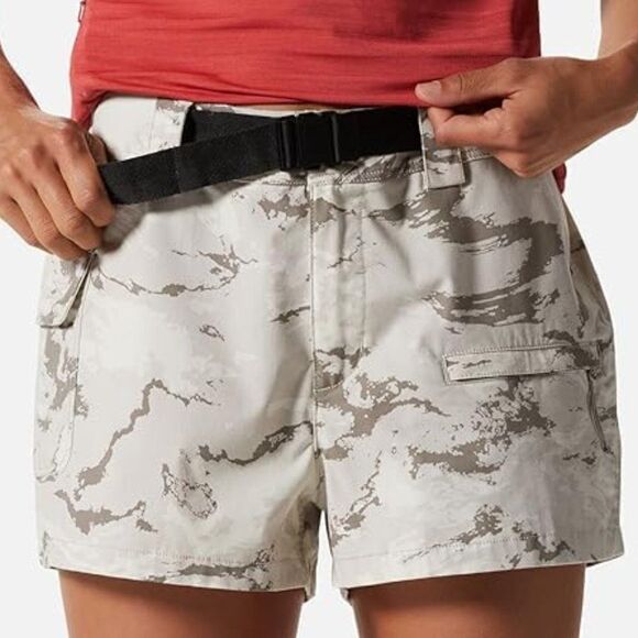 Mountain Hardwear Cascade Pass Shorts Size 6 Dunes Crag Camo Beige NEW - Picture 10 of 10